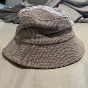 Ribbed Gray Bucket Hat